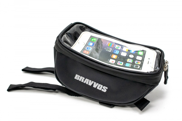 Велосумка із відділенням під смартфон чорний BRAVVOS CT-002