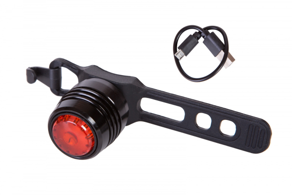 Мигалка BC-TL5398 червоне світло USB алюм. чорний корпус