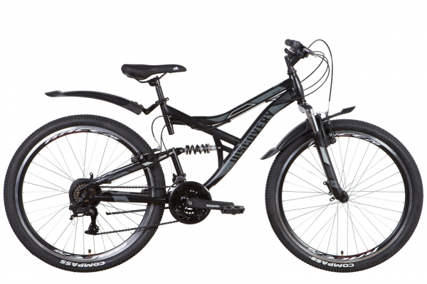 Велосипед ST 26" Discovery CANYON AM2 Vbr із крилом Pl 2022 (чорно-сірий (м))