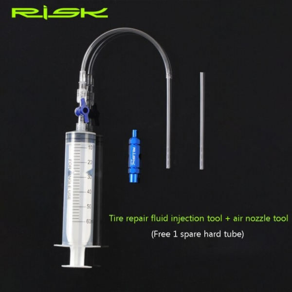 Шприц для заливки гермета в шини RISK RL225-2 з інструментом для клапана